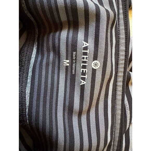 Athleta Colorblock Stripe Chaturanga Legging Tight, Black/Grey, Sz Medium - Picture 5 of 9